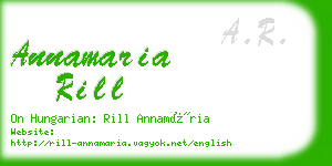 annamaria rill business card